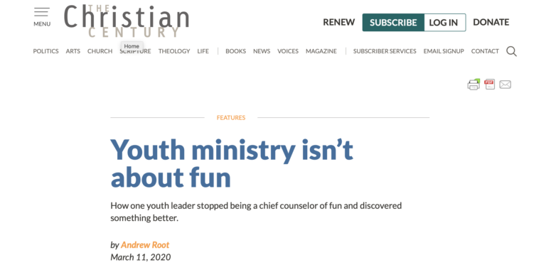 Youth Ministry isn’t About Fun