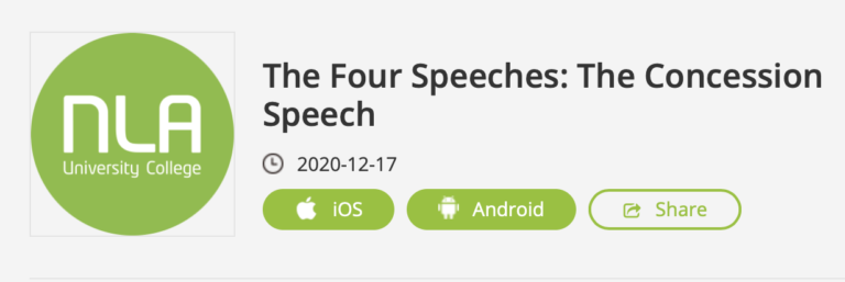 The Four Speeches: The Concession Speech